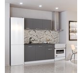 Cocina ronda haaus, antracita/blanco, l 150 cm
