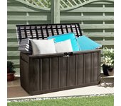 Caja para cojines marrón 117x45,5x57,5 cm 270 l vidaxl