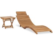 Tumbona tumbona para tomar el sol cama de jardín terraza muebles de exterior plegables con mesa de madera 02_0012863