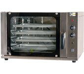 Cleiton® horno de conveccion eléctrico industrial 4 bandejas de 60x40 cm | horno profesional para panadería con función grill y vapor - 300°c y 6800 w