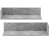 Juego de 2 elegantes estantes de pared juego de estantes flotantes de diseño capacidad de carga 8 kg aglo 03_0005757