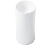 Steinberg serie 445 lavabo de pedestal, redondo, 400x400x890mm, solidsurface, sin agujero para grifo, sin rebosadero, blanco mate, 4456700w