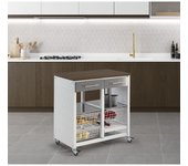 Don hierro - carrito de cocina, carro verdulero doble, bergen-