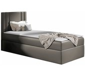 Cama continental baltimore 179, continental, individuales, marrón, 80x200, cuero ecológico, somieres, 82x208x103cm