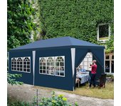 Pabellón carpa de fiesta - carpas de fiesta para eventos festivos, pabellón de jardín y refugio para su jardín 3x6m azul