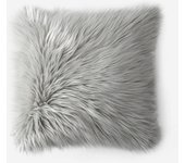 Cojin pelo largo suave plata 45x45cm