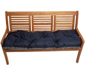 Cojín de asiento para banco de jardín 120x50cm, cojín de banco, cojín para muebles de jardín, cojín de suelo, exterior/interior, azul oscuro