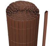 Mampara de caña de pvc para jardín, balcón, terraza, cortavientos para balcón, persianas marrones para balcón 180 x 700 cm