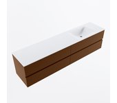 Mondiaz vica 200cm mueble de baño rust 4 cajones. con lavabo cloud derecho 1 orificio color talc