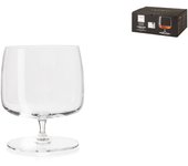 Paquete de 6 vasos de vidrio transparente para ron/coñac, 37 cl