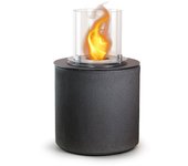 Chimenea de bioetanol brasero de suelo para jardín para interior y exterior modigliani hierro fundido gris d.36 x h56