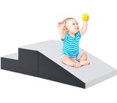 Módulos de motricidad de espuma con escalera y tobogán para niños de 3+ años, juego de bloques de construcción, ideales para escalada y actividades