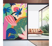 Papel pintado gráfico margarita azul