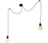 Lámpara colgante negra 2-luces - cava
