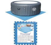 Protectores de suelo para piscina, 8 piezas, color azul, 58220