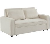 Sofá cama borreguito de 3 plazas, chill borreguito, crema, 172.5x91.5x88.5 cm