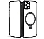 Funda magnética transparente con soporte para iphone black iphone 13 pro
