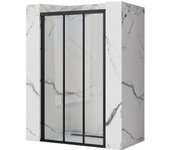 Puerta de la ducha deslizante rea alex 90 black
