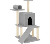Torre para muebles de árbol para gatos, juguete para trepar, rascador, plataforma para trepar con postes 02_0022551