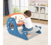 Juego mesa actividades convertible niños pizarra ballena caballete 67x54x39 cm azul