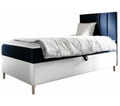Cama continental baltimore 170, continental, individuales, azul, 80x200, tapiz, cuero ecológico, somieres, 82x208x115cm