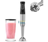Cecotec batidora de mano katana 15 jar g. 1500 w 21 velocidades y turbo 4 hojas con titanio negro campana antisalpicaduras pie extralargo vaso