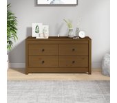 Armario auxiliar madera maciza de pino marrón miel 100x40x54 cm v7287 100 x 40 x 54 cm / marrón