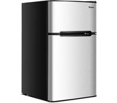 Frigorífico con congelador 90 l de capacidad total útil 27 l congelador termostato ajustable iluminación interior led, negro