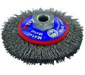 Cepillo cónico d100mm m14 tivoly para acero corrugado esmeriladora técnica decapado de metales
