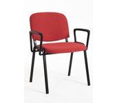 Pack 4 sillas ofis con brazos - rojo