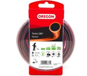 Hilo de desbrozadora redondo techni 280° marrón/negro ø3.0mm/15m oregon 564842