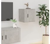 Mueble para tv de pared gris hormigón 40x34,5x40 cm