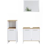 Vicco conjunto de muebles de baño elvio, blanco, 3 piezas
