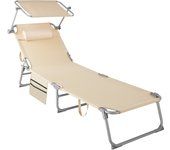 Tectake tumbona de jardín plegable