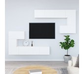 Mueble de pared para tv madera contrachapada blanco