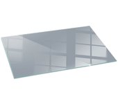 Placa de cristal para chimenea, zócalo protector de chimenea, diseño moderno | 140x70 cm | rectángulo | color gris
