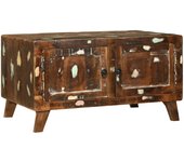 Vidaxl mesa de café multicolor 80x54x45 cm madera maciza recuperada