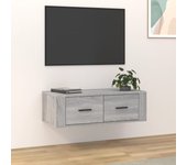 Mueble tv colgante madera contrachapada gris sonoma 80x36x25 cm