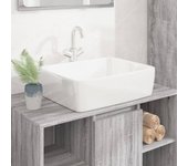 Fregadero blanco 48x37x13 cm rectangular cerámico