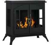Chimenea de etanol homcom acero negro 55x31x55 cm