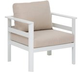 Hespéride - sillón de jardín paradize de aluminio con revestimiento epoxi blanco