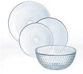 Ensaladera vidrio luminarc pampille 19 piezas-6 personas - transparente