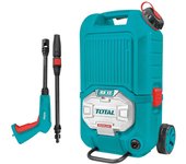 Total - hidrolimpiadora de alta presión a batería tpwli4006, 40v, 80 bar, volumen de 4 l/min, 3 velocidades, con accesorios y manguera, no incluye bat