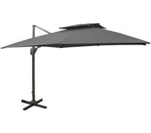 Sombrilla desplazada con doble techo 300 x 300 cm antracita 02_0008556
