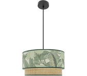 Colgante 1 luz modelo congo verde con doble pantalla