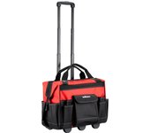 Wiltec maleta de herramientas con ruedas 19 compartimentos 46 x 25 x 37 cm capacidad máx. 40 kg chasis con asa telescópica para ajuste fácil, pies ...