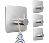 Gancho de pared adhesivo para baño, gancho para toallas sin taladrar para puerta de cocina, perchero adhesivo, ganchos adhesivos, porta toallas de té,