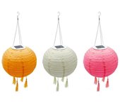 Juego de 3 farolillos solares d20cm shangri la