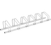 Soporte para 4 bicicletas, montaje en suelo y pared, aparcabicis para bicicleta de montaña, bicicleta de carretera, garaje jardín, negro