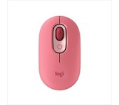 Ratón inalámbrico logitech pop mouse con emojis personalizables, bluetooth, usb, multidispositivo - rosa